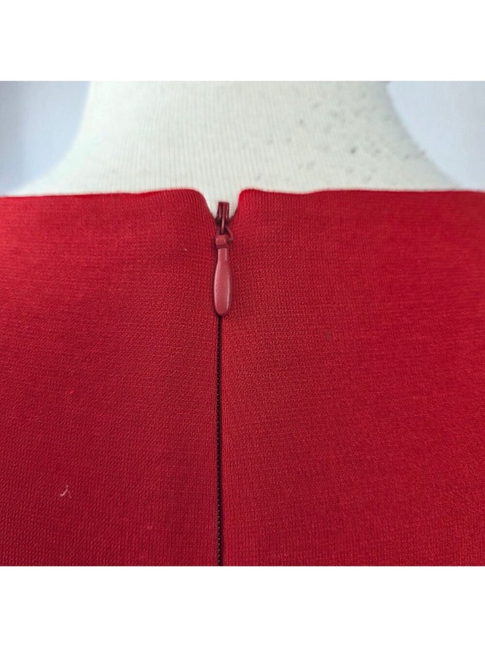 Calvin Klein Red & Black Striped Sleeveless A-Line Dress With Belt Size 4P - Picture 10 of 14